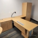 Blonde T-Suite Desk System w/ Cabinet & Under Privacy Screen